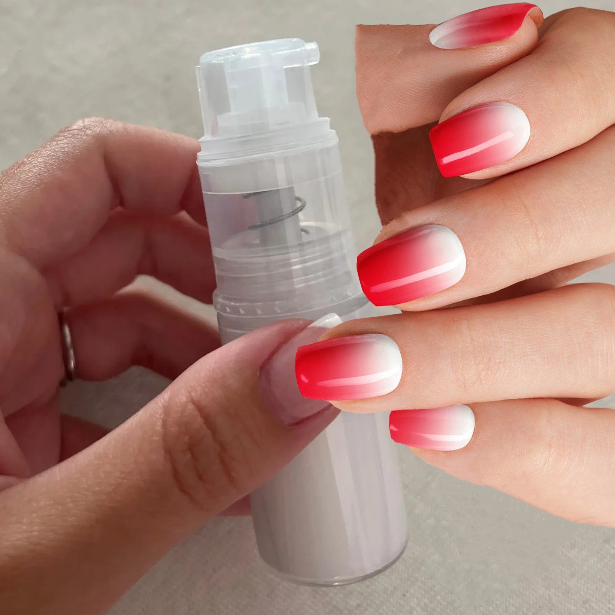 Nail Art Ombre Glitter - 1 unidad de polvo en aerosol