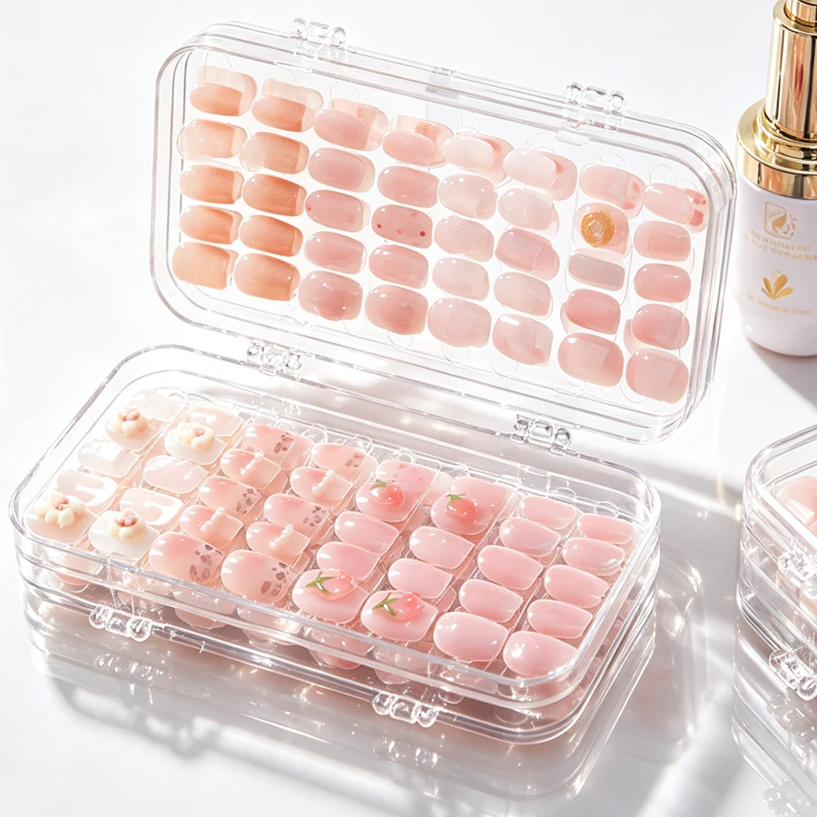 Nail Art Overlay - Caja de Almacenamiento Transparente Plegable para