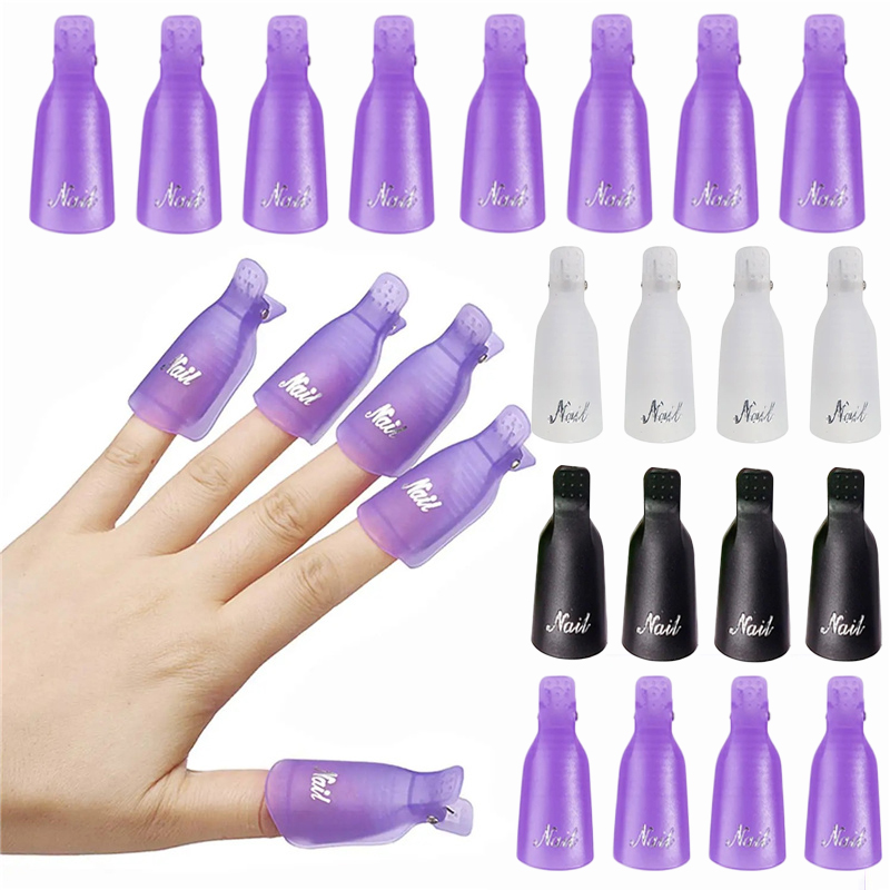 Nail Art Gel Polish - 10 piezas de clips de plástico