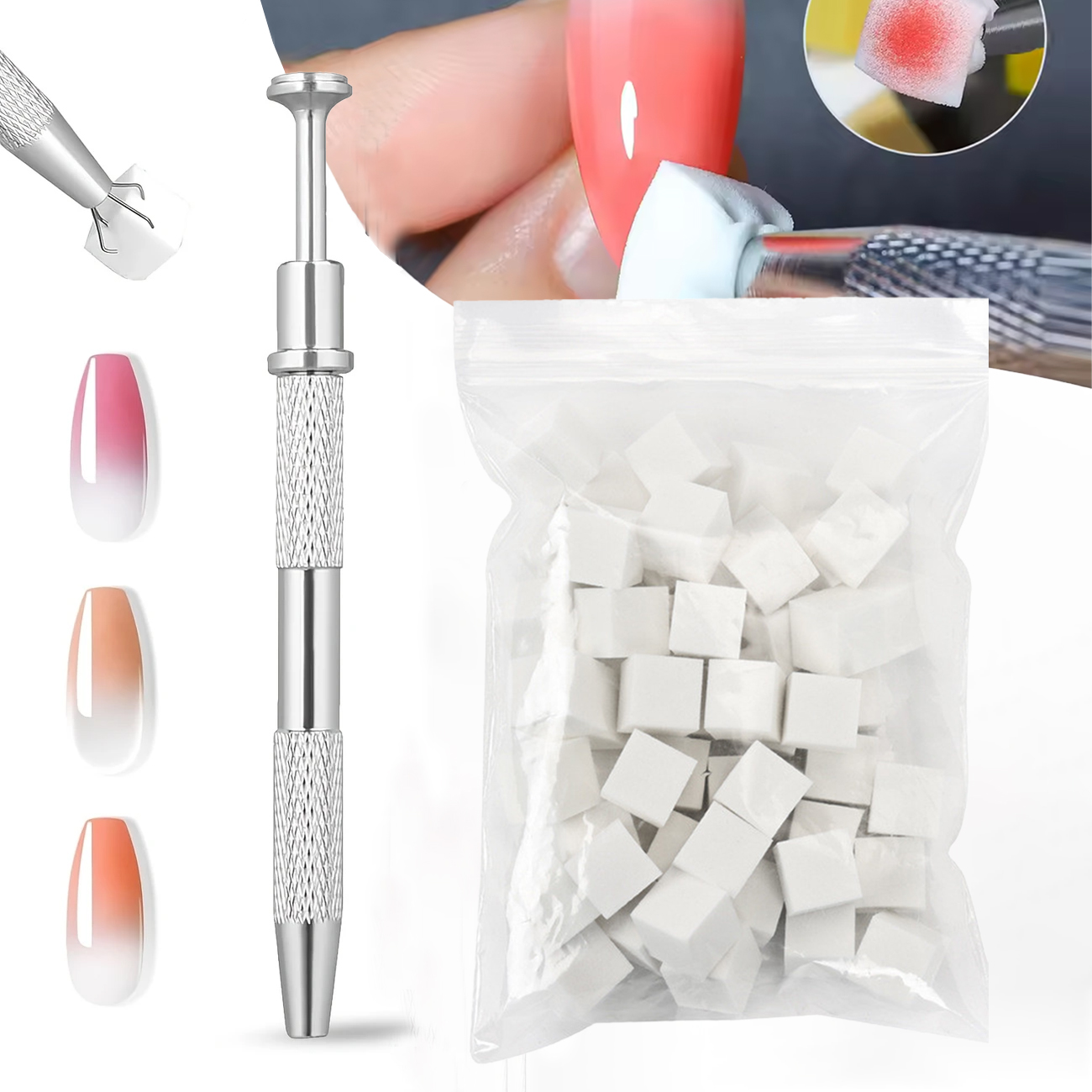 50 Uds. Esponjas para decoraci - Nail Art Ombre Glitter reseña y precio