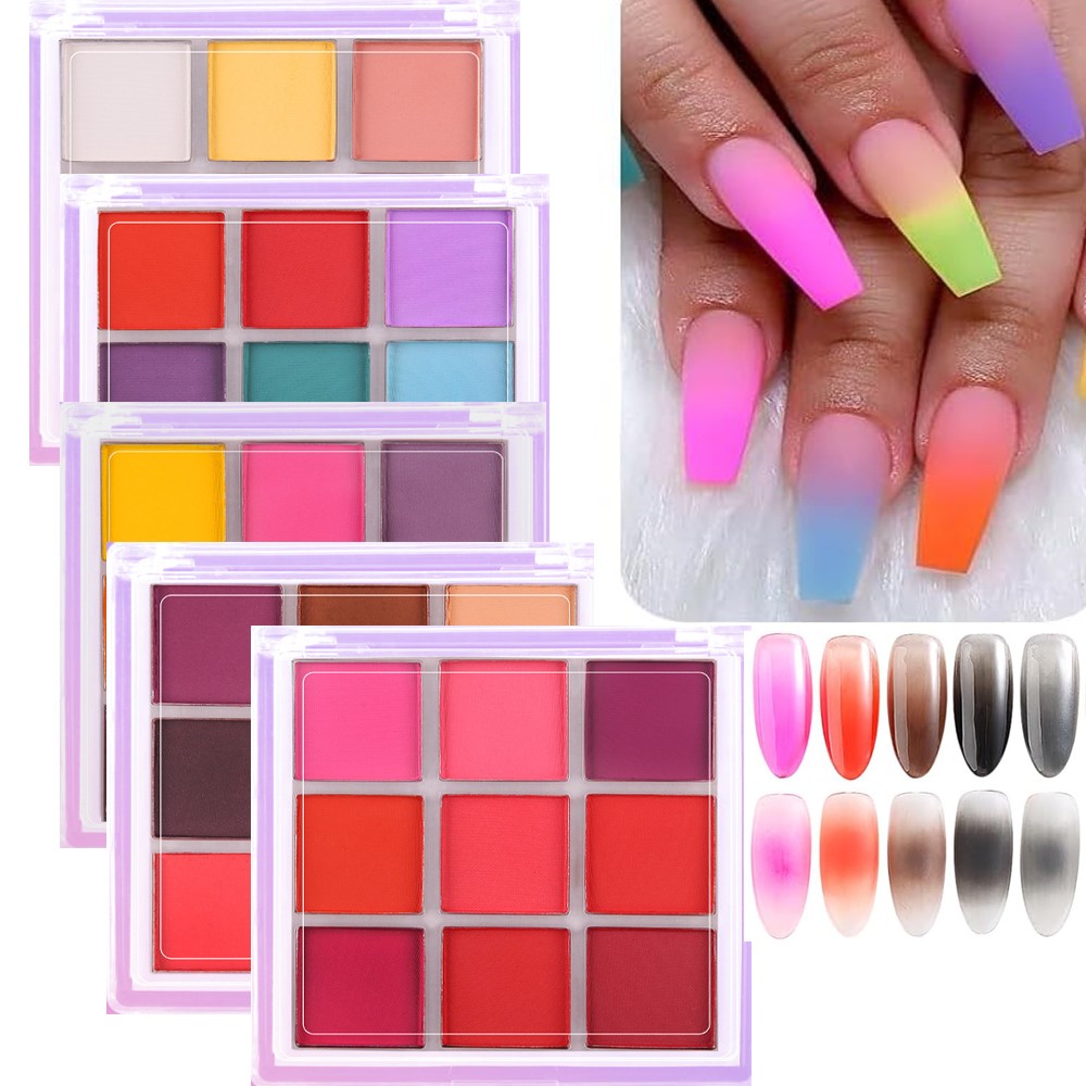 Paleta de pigmentos para uñas, - Nail Art Ombre Glitter reseña y precio