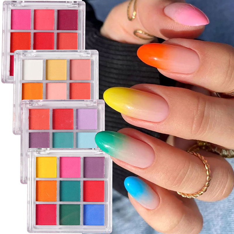 Paleta de pigmentos para uñas, - Nail Art Ombre Glitter reseña y precio