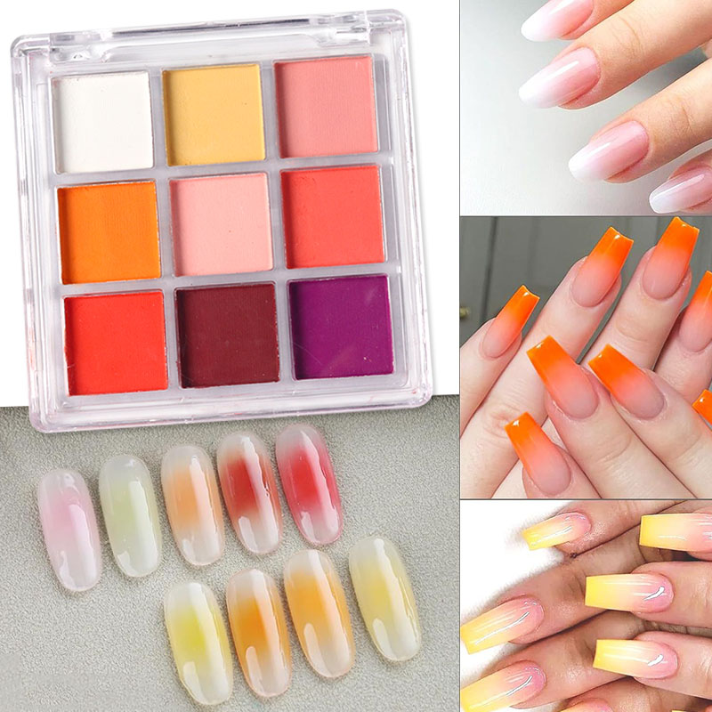 Paleta de pigmentos para uñas, - Nail Art Ombre Glitter reseña y precio