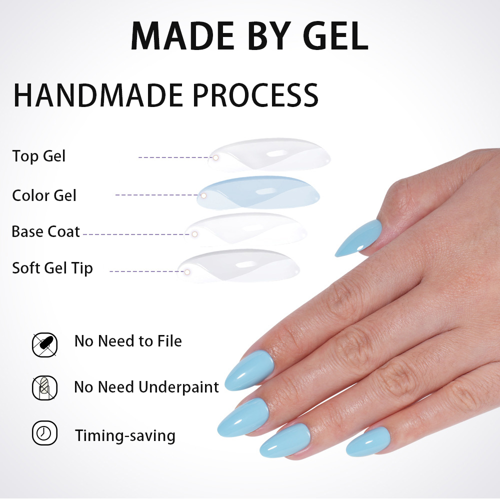 VITAGWX 32 Uñas Postizas Adhes - Nail Art Overlay reseña y precio