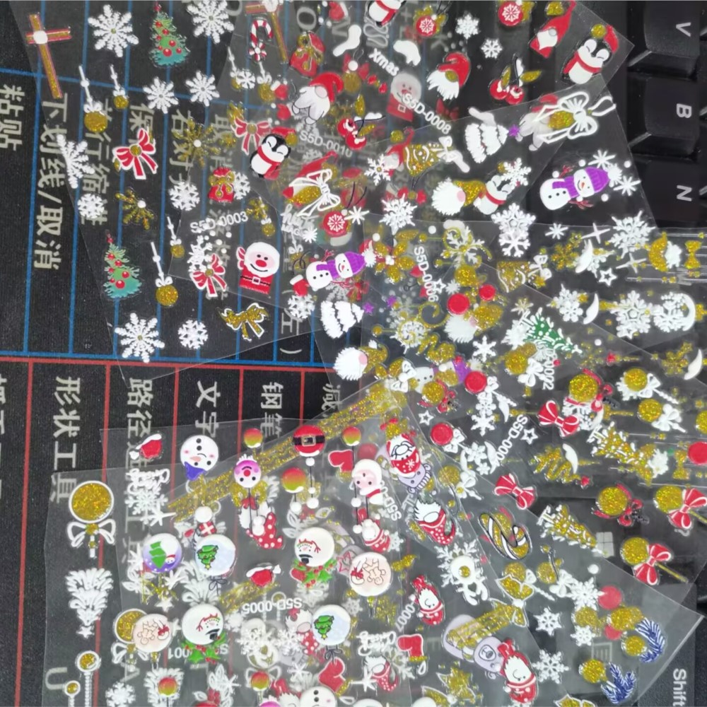 Pegatina de uñas en relieve de - Nail Art Xmas 2025 reseña y precio