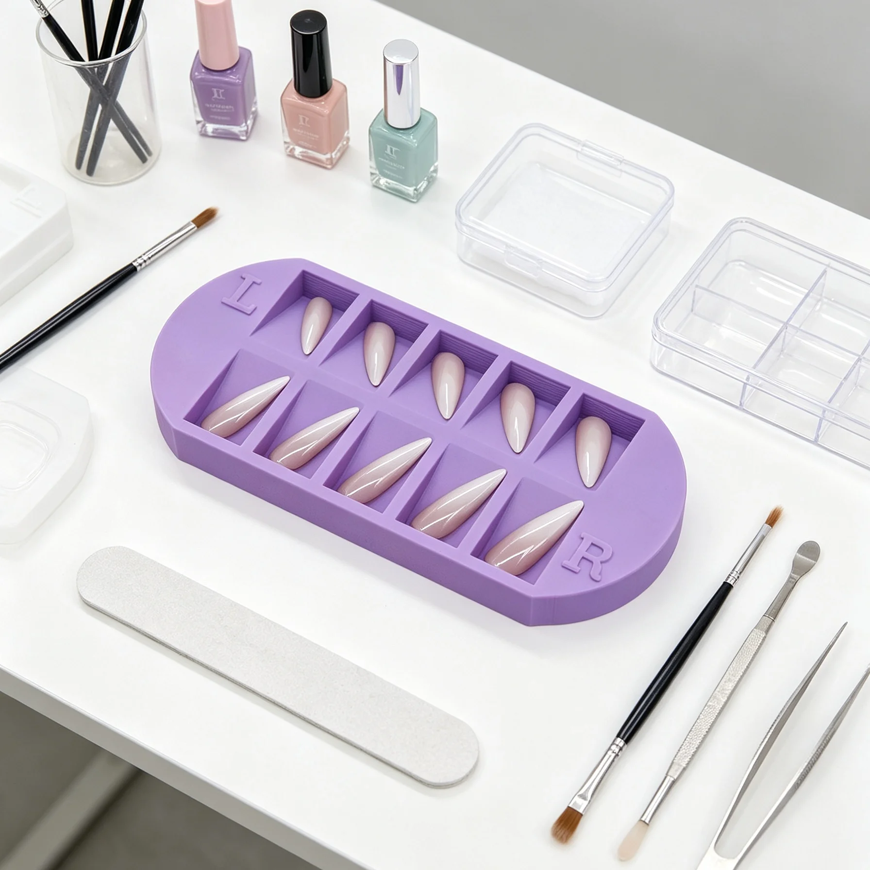 Bandeja organizadora de puntas - Nail Art Overlay reseña y precio