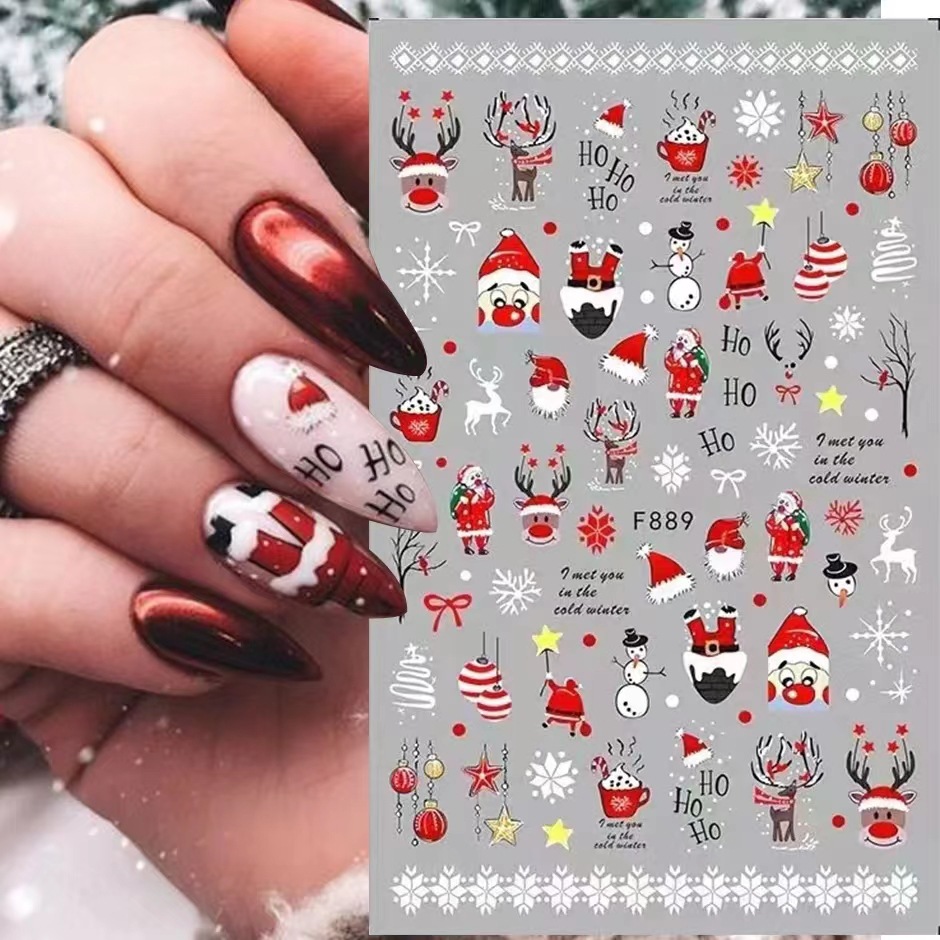 Pegatinas 3D para decoración d - Nail Art Xmas 2025 reseña y precio