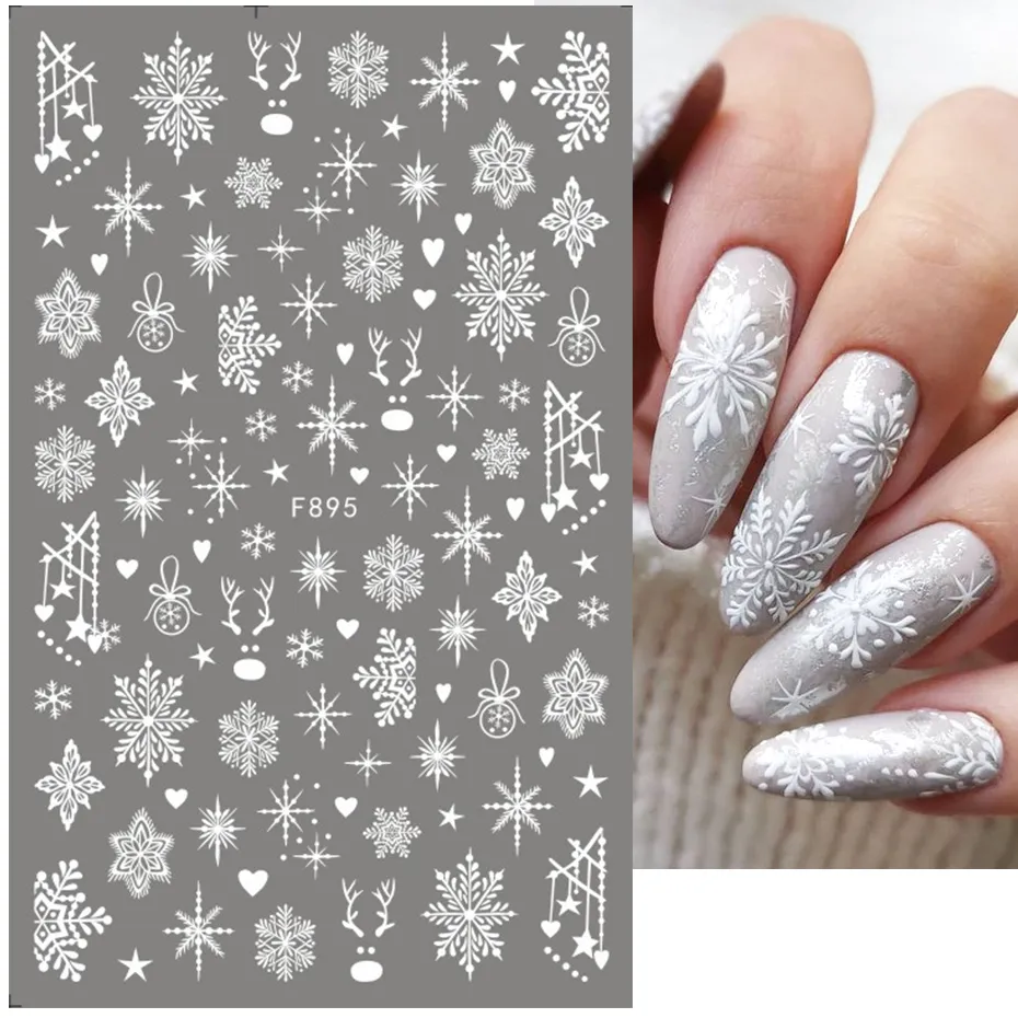 Pegatinas 3D para decoración d - Nail Art Xmas 2025 reseña y precio