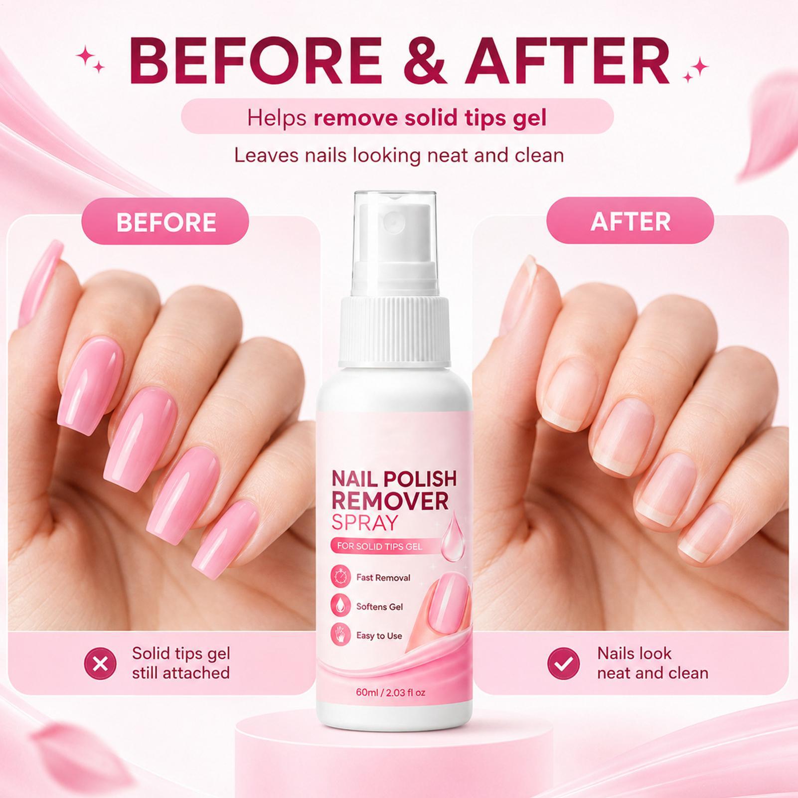 Spray removedor de uñas de 60m - Nail Art Gel Polish reseña y precio
