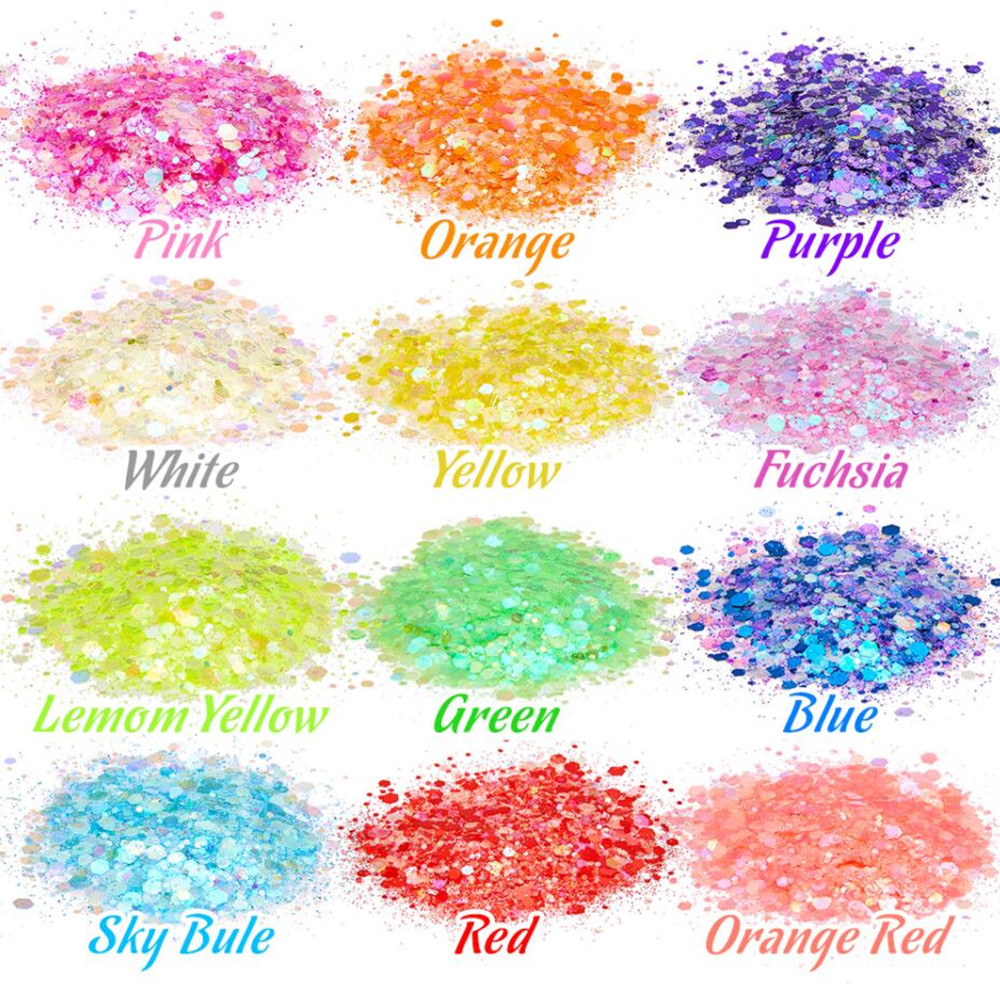 24 colores de lentejuelas lumi - Nail Art Overlay reseña y precio