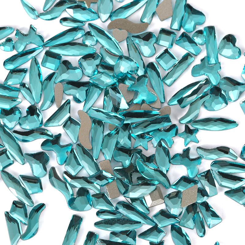 Wholesale100pcs K9 Lake Blue d - Nail Art Elegan reseña y precio